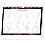 Stolový kalendár 2026 Fialové kvety - Týždenný plánovací