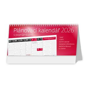 Stolový kalendár 2026 - Plánovací kalendár s poznámkami