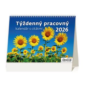 Stolový kalendár 2026 - Týždenný kalendár s citátmi