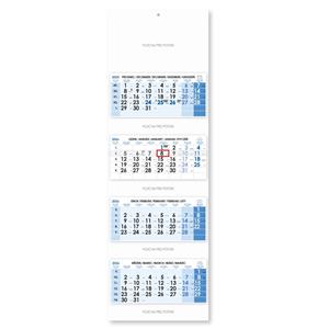 Štvormesačný kalendár Kvatro skládaný český 2026 - modrý