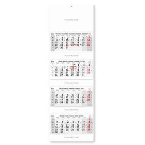 Štvormesačný kalendár Kvatro skládaný český 2026 - sivý