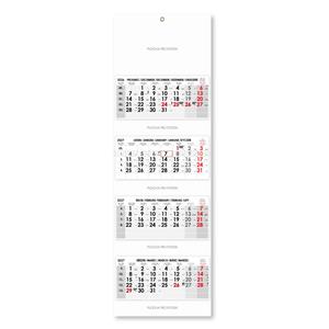 Štvormesačný kalendár Kvatro skládaný český 2027 - sivý