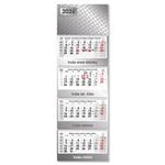 Štvormesačný kalendár Kvatro skládaný český so špirálou 2026 - sivý