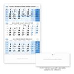 Trojmesačný kalendár Trio český 2026 - modrý