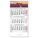 Trojmesačný kalendár Trio český 2027 - sivý