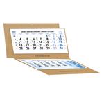 Trojmesačný kalendár Trio Kraft skládaný český 2027 - modrý