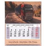 Trojmesačný kalendár Trio Kraft skládaný český so špirálou 2027 - sivý