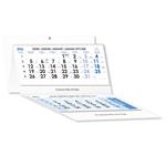 Trojmesačný kalendár Trio skládaný český so špirálou 2026 - modrý