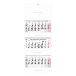 Trojmesačný kalendár Trio skládaný český so špirálou 2027 - sivý