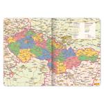 Týždenný diár 2026 A5 Twill - bordó-zlatá