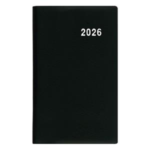 Týždenný diár 2026 Gustav PVC vreckový - čierna