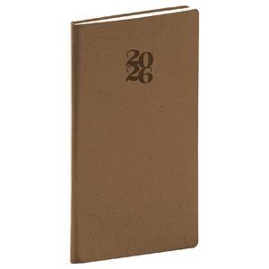 Týždenný diár 2026 vreckový Essenza - oriešok