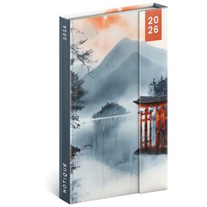 Týždenný magnetický diár 2026 A5 Japonsko