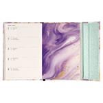 Týždenný magnetický diár 2026 B6 Ružová mramor