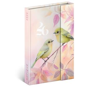 Týždenný magnetický diár 2026 B6 Vtáčiky