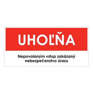 Uhoľňa, samolepka 190x90mm