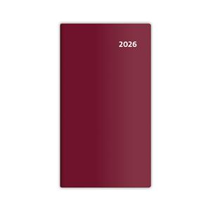 Vreckový diár 2026 SK dvojtýždňový - Torino - bordó