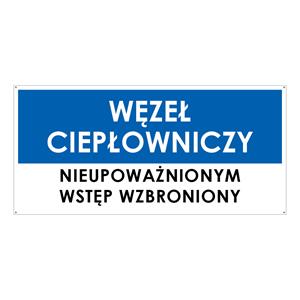 WĘZEŁ CIEPŁOWNICZY, niebieski - płyta PVC 2 mm z dziurkami 190x90 mm
