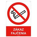 Zákaz fajčenia - bezpečnostná tabuľka s dierkami, plast A4, 2 mm