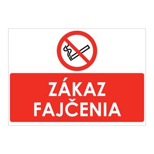 Zákaz fajčenia,plast 1mm,210x148mm