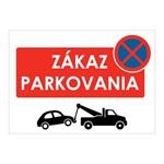 Zákaz parkovania - autá - bezpečnostná tabuľka, plast 1 mm, A4