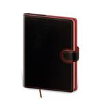 Zápisník Flip A5 čistý - čierno/červena