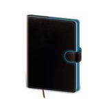 Zápisník Flip A5 linajkový - čierno/modrá